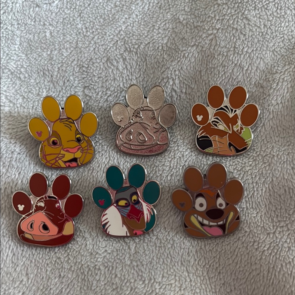 Lion King, Hidden Mickey, Complete Pin Set (6 pins)
